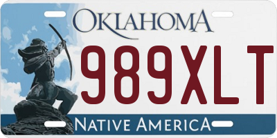 OK license plate 989XLT