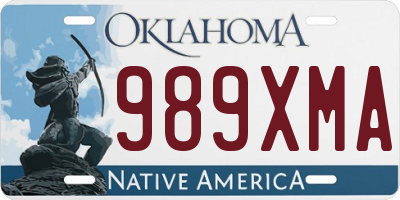 OK license plate 989XMA