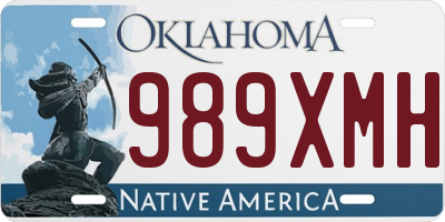 OK license plate 989XMH