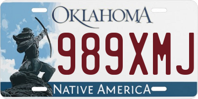 OK license plate 989XMJ