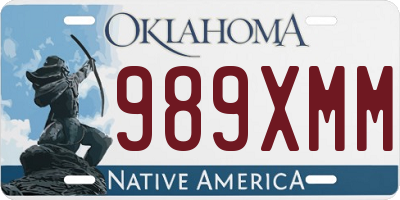 OK license plate 989XMM