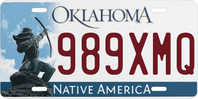 OK license plate 989XMQ