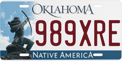 OK license plate 989XRE