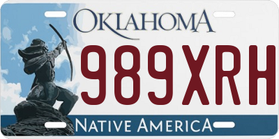 OK license plate 989XRH