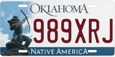 OK license plate 989XRJ