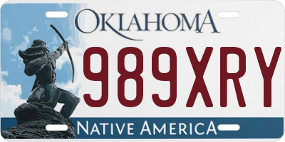 OK license plate 989XRY