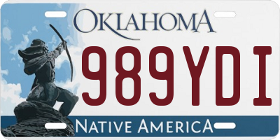 OK license plate 989YDI