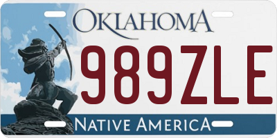 OK license plate 989ZLE