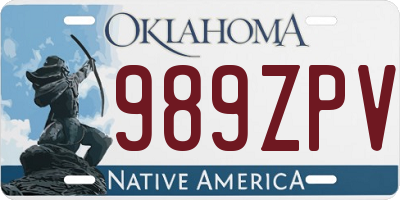 OK license plate 989ZPV
