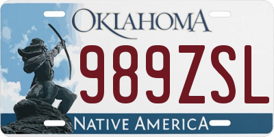 OK license plate 989ZSL