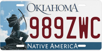 OK license plate 989ZWC