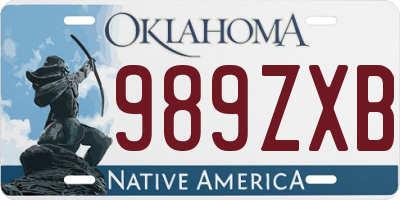 OK license plate 989ZXB