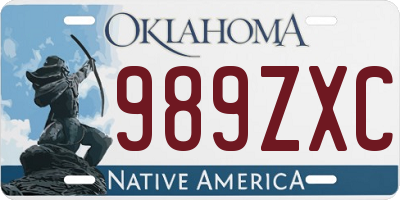 OK license plate 989ZXC