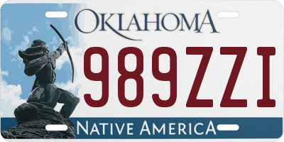 OK license plate 989ZZI