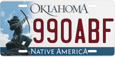 OK license plate 990ABF