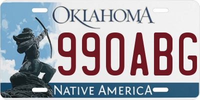 OK license plate 990ABG