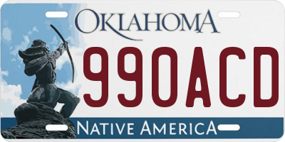 OK license plate 990ACD