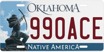 OK license plate 990ACE