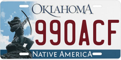 OK license plate 990ACF