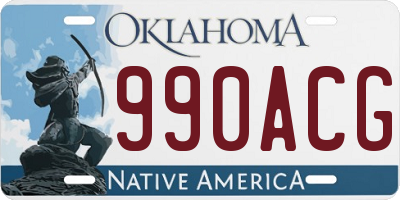 OK license plate 990ACG