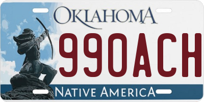 OK license plate 990ACH