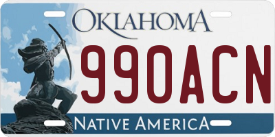 OK license plate 990ACN