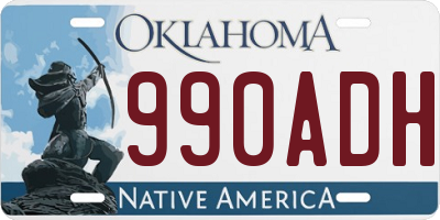 OK license plate 990ADH