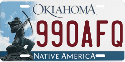 OK license plate 990AFQ