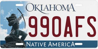 OK license plate 990AFS