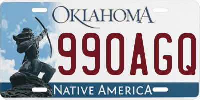 OK license plate 990AGQ