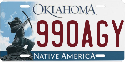 OK license plate 990AGY