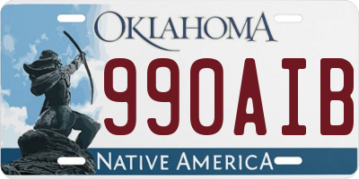 OK license plate 990AIB