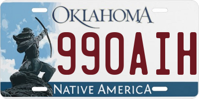 OK license plate 990AIH