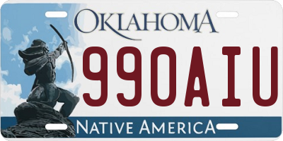 OK license plate 990AIU