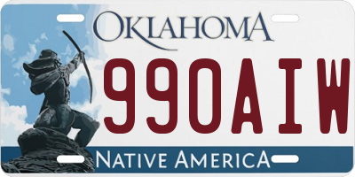 OK license plate 990AIW