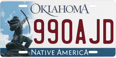 OK license plate 990AJD