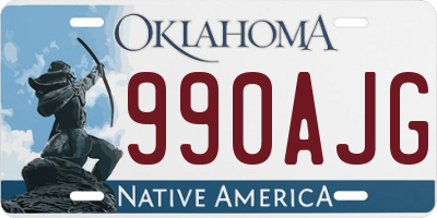 OK license plate 990AJG