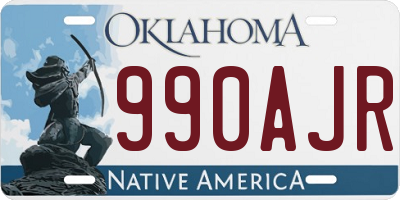 OK license plate 990AJR