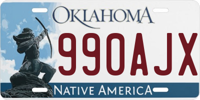 OK license plate 990AJX