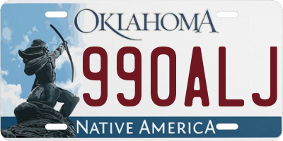 OK license plate 990ALJ