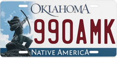 OK license plate 990AMK