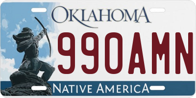 OK license plate 990AMN