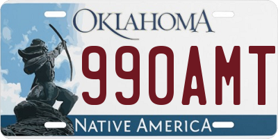 OK license plate 990AMT