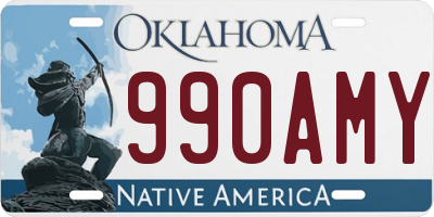OK license plate 990AMY