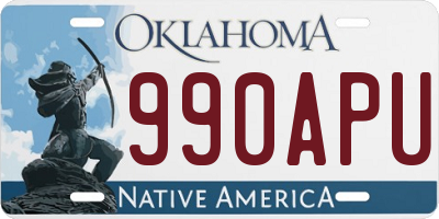 OK license plate 990APU