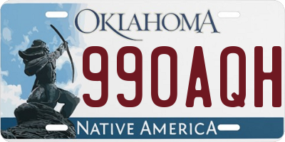 OK license plate 990AQH