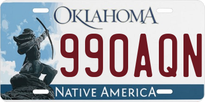 OK license plate 990AQN