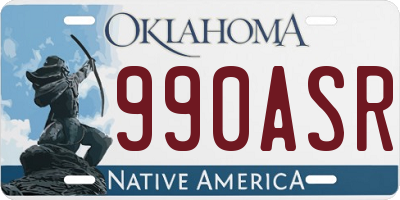 OK license plate 990ASR