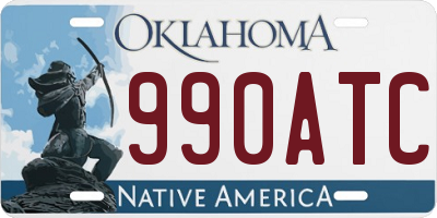 OK license plate 990ATC