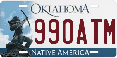 OK license plate 990ATM